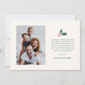 Einfache 3 Foto farbenfrohe Weihnachten (Rückseite)