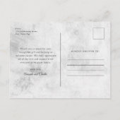 Einfache 3 Foto Liebe und vielen Dank. Postkarte (Rückseite)