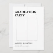 Einfache 3-Foto-Overlay Elegante Graduierungsparty Einladung (Vorderseite)