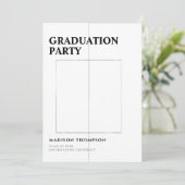 Einfache 3-Foto-Overlay Elegante Graduierungsparty Einladung (Stehend Vorderseite)