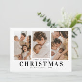 Einfache 3 Foto Weihnachten (Stehend Vorderseite)