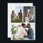 Einfache 3-FotoCollage Feiertagskarte<br><div class="desc">Passen Sie Ihre Fotografie an. Sie können dieses maßgeschneiderte Produkt für besondere Anlässe wie Hochzeiten,  Geburtstage,  Weihnachten,  Feiertage,  Memorials,  Abschluss,  Geburtstage und vieles mehr machen. Es kann auch als Geschenk an Ihre beste Freundin,  nahe Freundin,  Familie und Verwandte gegeben werden</div>