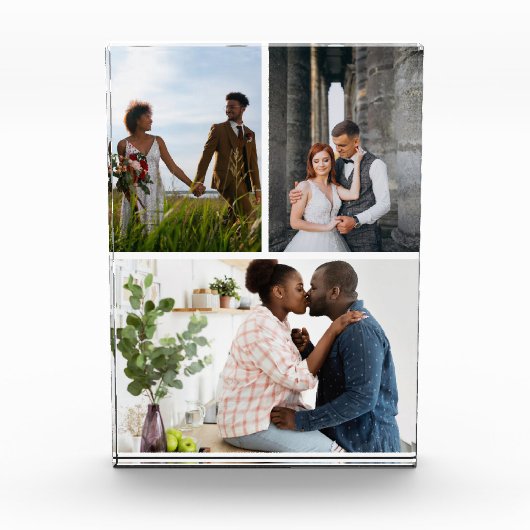 Einfache 3-FotoCollage Fotoblock (Vorderseite)