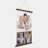 Einfache 3-FotoCollage Wandteppich Mit Holzrahmen (Gewinkelt)