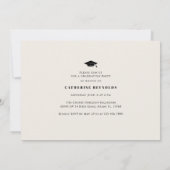 Einfache 3 Fotos Moderner Abschluss Einladung (Rückseite)