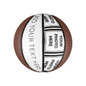 Einfache 3 Fotos & Text hinzufügen - Bild hochlade Mini Basketball (Vertikal)