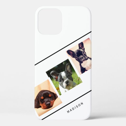 Einfache 3-Fotosammlung Personalisiert Case-Mate iPhone Hülle (Rückseite)