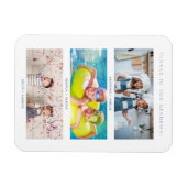 Einfache 3 Multi-Fotos Collage Keepake für die Fam Magnet (Horizontal)