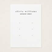 Einfache 3-Ohrringe-Display-Karte (Vorderseite)