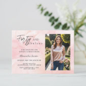 Einfache 40 & Fabulous Foto Rose Gold 40. Geburtst Einladung (Stehend Vorderseite)