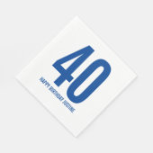 Einfache 40. Geburtstag Napkins Serviette (Ecke)