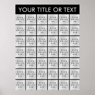 Einfache 42er Fotocollage Personalisierte Benutzer Poster