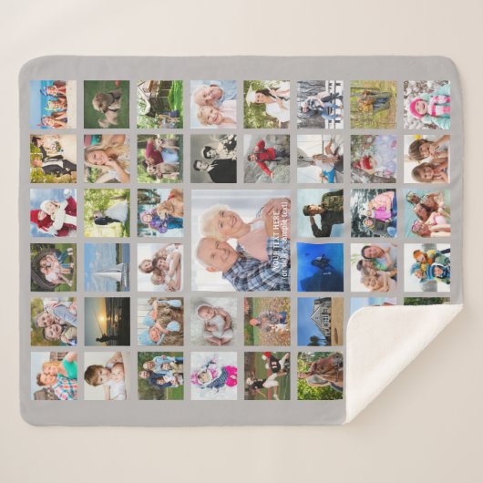Einfache 45-Bild-Collage Personalisiert Sherpadecke (Vorderseite (Horizontal))