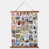 Einfache 45 Personalisierte FotoCollage Wandteppich Mit Holzrahmen (Vorderseite)