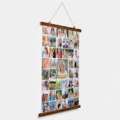 Einfache 45 Personalisierte FotoCollage Wandteppich Mit Holzrahmen (Gewinkelt)