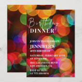 Einfache 48. Geburtstagseinladung Confetti Dinner Einladung (Vorne/Hinten)