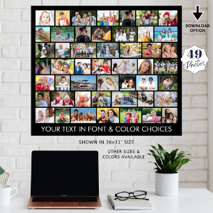 Einfache 49er Fotocollage Mehrere Formen Poster