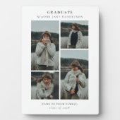 Einfache 4-Foto Collage Abschluss-Geschenke Fotoplatte (Vorderseite)