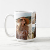 Einfache 4-Foto-Collage mit einer Textzeile Kaffeetasse (Links)