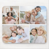 Einfache 4-Foto-Collage Mousepad (Vorne)