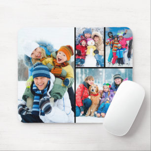 Einfache 4-Foto-Collage Mousepad