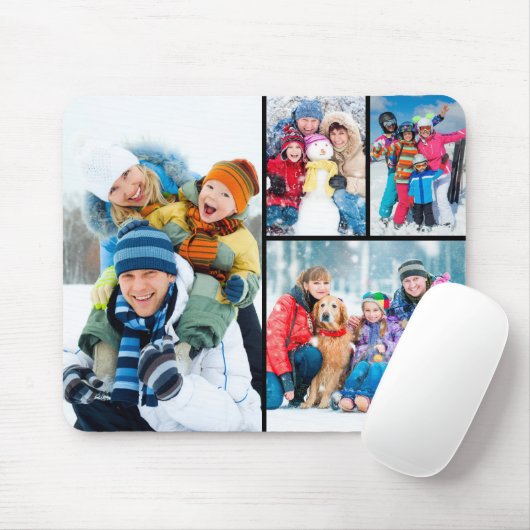 Einfache 4-Foto-Collage Mousepad (Mit Mouse)