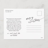 Einfache 4 Foto Collage Script Frohe Weihnachten (Rückseite)