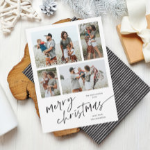 Einfache 4 Foto Collage Script Frohe Weihnachten