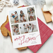 Einfache 4 Foto Collage Script Frohe Weihnachten