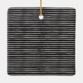 Einfache 4 Foto Collage Script Frohe Weihnachten Keramikornament (Rückseite)