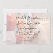 Einfache 4-Foto Elegantes Skript Save the Date (Rückseite)