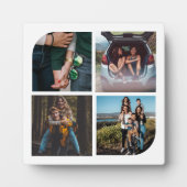 Einfache 4-FotoCollage Fotoplatte (Vorderseite)