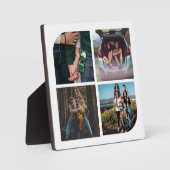 Einfache 4-FotoCollage Fotoplatte (Vorderseite)