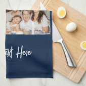 Einfache 4-FotoCollage | Sie können den Hintergrun Geschirrtuch (Viertel Falte)