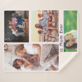 Einfache 4-Fotomaterial für die beste Mama aller Z Sherpadecke (Vorderseite (Horizontal))