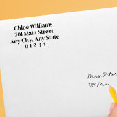 Einfache 4-zeilige Rücksendeadresse Minimalistisch Permastempel