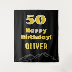 Einfache 50. Happy Birthday Party Hintergrund Wandteppich