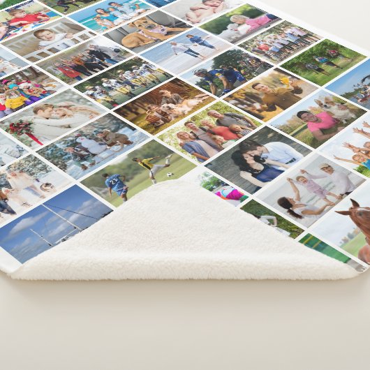 Einfache 50-Rechteck-FotoCollage, benutzerdefinier Sherpadecke (3/4)