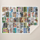 Einfache 50-Rechteck-FotoCollage, benutzerdefinier Sherpadecke (Vorderseite (Horizontal))