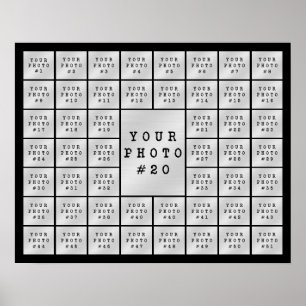 Einfache 51er Fotocollage Personalisierte Benutzer Poster