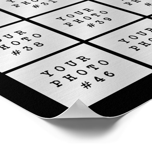 Einfache 53 FotoCollage benutzerdefinierte Farbe Poster (Ecke)