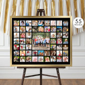 Einfache 55-Bild-Collage benutzerdefinierte Farbe Poster