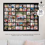 Einfache 55-Bild-Collage benutzerdefinierte Farbe Poster<br><div class="desc">Erstellen Sie ein Foto-Erinnerungen-Plakatdruck in Ihrer Wahl, indem Sie diese leicht hochzuladende Foto-Collage-Vorlage mit 55 quadratischen Bildern und Ihrem personalisierten Text in Ihrer Wahl der Schriftart-Stile und Farbe auf dem Mittelbild und die Wahl der Hintergrundfarbe. Machen Sie bedeutsame Geschenke und Feste für eine Familie oder Einzelne, um besondere Anlässe wie...</div>