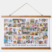 Einfache 57 FotoCollage Custom Personalisiert Wandteppich Mit Holzrahmen (Vorne)
