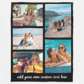 Einfache 5-Foto-Collage Fleecedecke (Vorderseite)