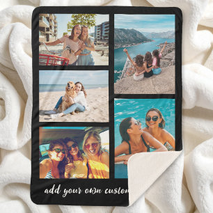 Einfache 5-Foto-Collage Sherpadecke