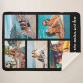 Einfache 5-Foto-Collage Sherpadecke (Vorderseite (Horizontal))