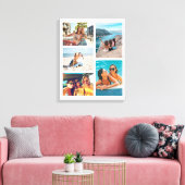 Einfache 5-FotoCollage Leinwanddruck (Insitu (Wohnzimmer))