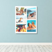 Einfache 5-FotoCollage Leinwanddruck (Insitu (Holzboden))