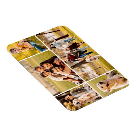 Einfache 5-FotoCollage Magnet (Rechte Seite)